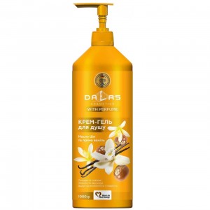 Kreminis gelis dušui Dalas 1000ml ši aliejus ir vanilė